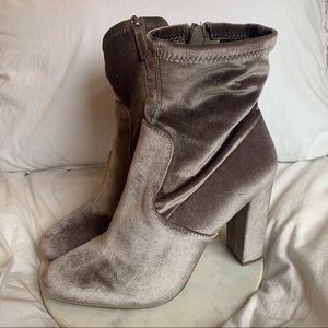 Steve Madden Light Purple Velvet Sock Boot